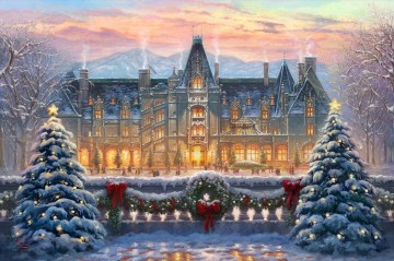ビルトモアのクリスマス トーマス・キンケード Oil Paintings
